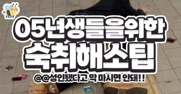 05년생들을위한 숙취해소팁