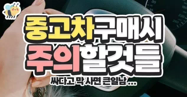 중고차구매시 주의할것들