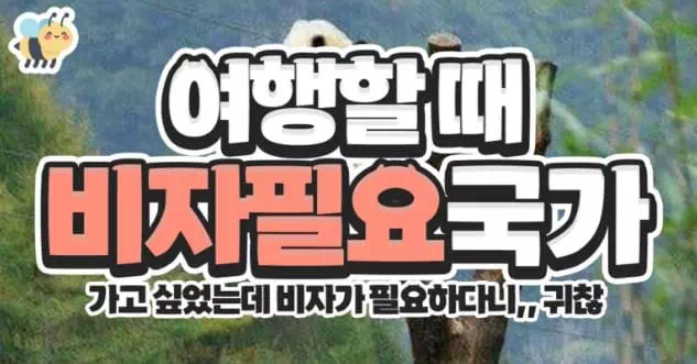 여행할때 비자필요국가