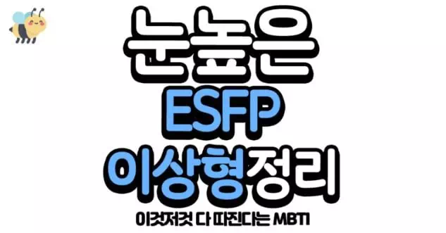 눈높은 ESFP이상형정리