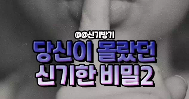 당신이 몰랐던 신기한 비밀