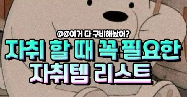 자취할때 꼭 사야할 자취템 리스트