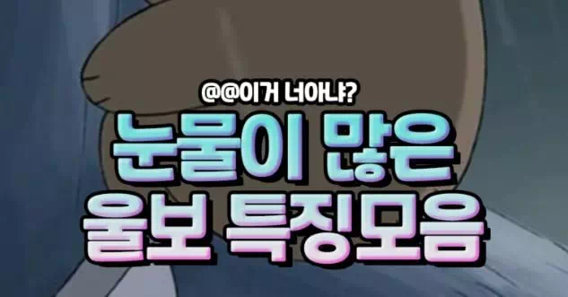 눈물이 많은 울보 특징모음