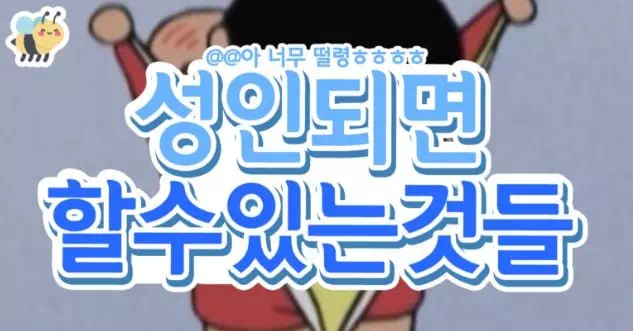 성인되면 할 수 있는것들