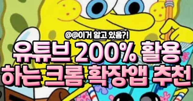 유튜브 200% 활용하는 크롬 확장앱 추천