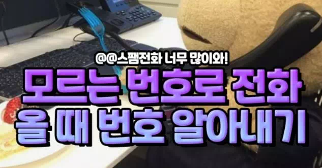 모르는 번호로 전화 올 때 번호 알아내는팁