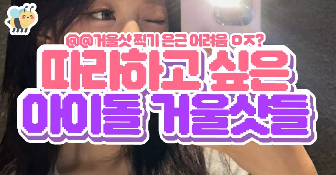 따라하고 싶은 아이돌 거울샷들