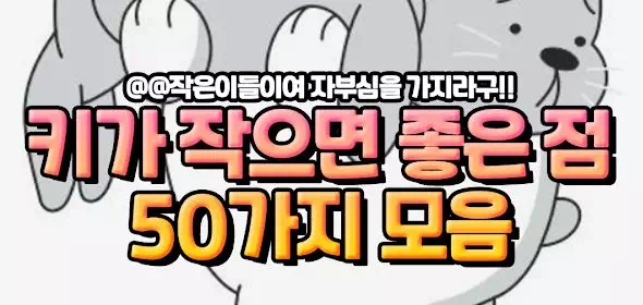 키가 작으면 좋은 점 50가지