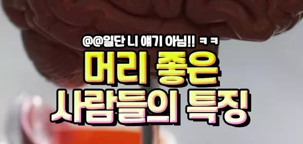 머리 좋은 사람 특징