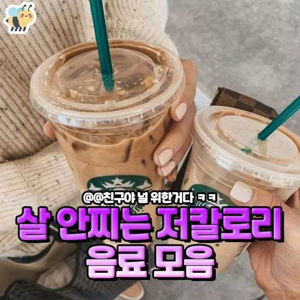 살 안찌는 저칼로리 음료 모음