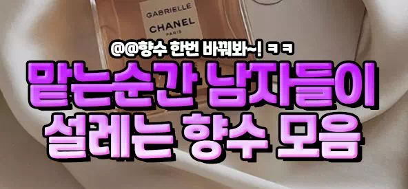 맡는순간 남자들이 설레여 하는 향수 모음