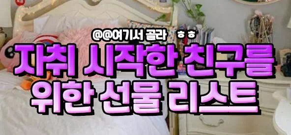 처음 자취 시작한 친구를 위한 선물 리스트