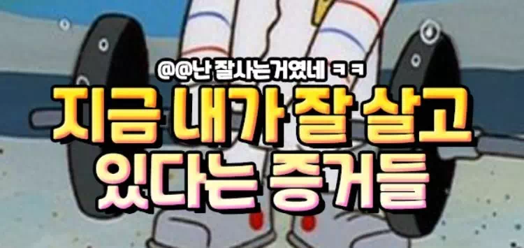 지금 내가 잘 살고 있다는 증거들