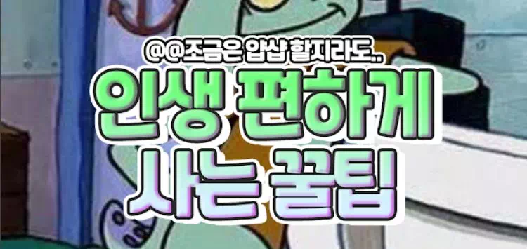 인생 편하게 사는 꿀팁