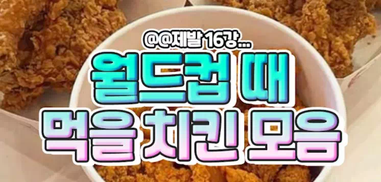 월드컵때 먹을 치킨모음