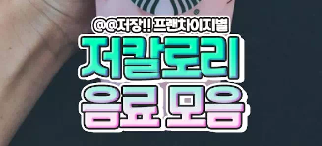 저칼로리 음료 모음