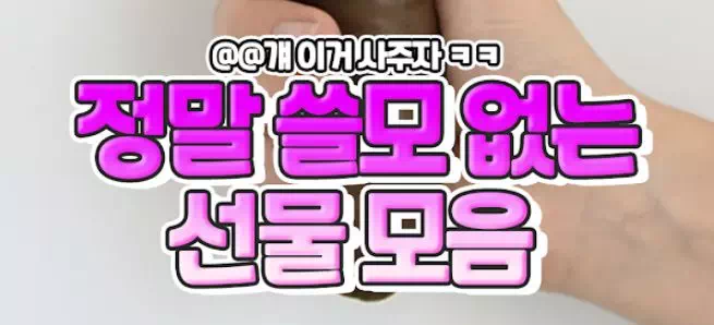 정말 쓸모없는 선물 모음