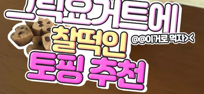 그릭요거트에 찰떡인 토핑추천