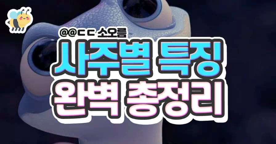 사주별 특징 완벽 총정리