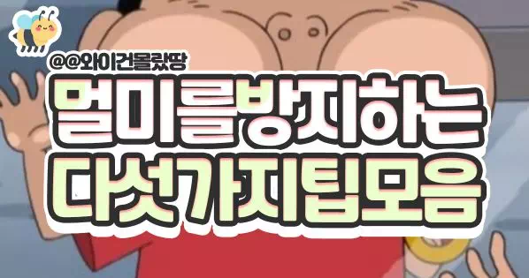 멀미를 방지하는 다섯가지팁모음