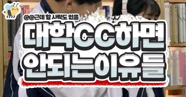 대학cc하면 안되는이유들