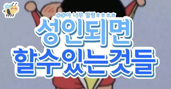 성인되면 할수있는것들